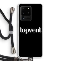 Topvent Zwart: Samsung Galaxy S20 Ultra Transparant Hoesje met koord