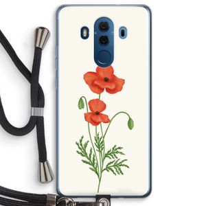 Red poppy: Huawei Mate 10 Pro Transparant Hoesje met koord