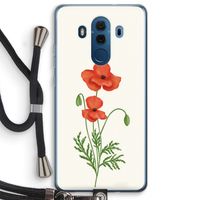 Red poppy: Huawei Mate 10 Pro Transparant Hoesje met koord