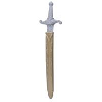 Carnaval verkleed Ridder zwaard - zilver/goud - 60 cm - kinderen/volwassenen