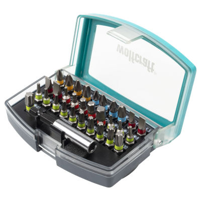 Wolfcraft Bit-box | Sleuf/kruiskop | PH/PZ | TORX® | Inbus | 32-delig | 1 set - 2975000