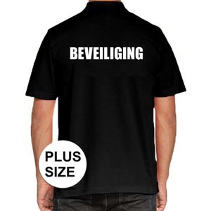 Beveiliging grote maten poloshirt zwart voor heren