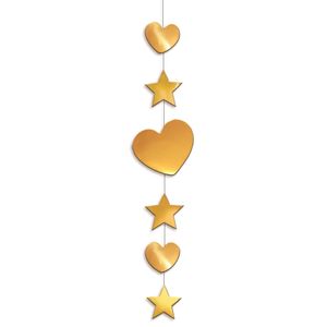 Gouden hart decoratie 90 cm   -