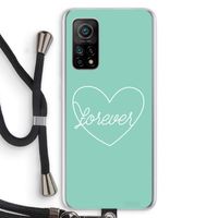Forever heart pastel: Xiaomi Mi 10T 5G Transparant Hoesje met koord