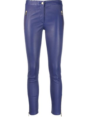 Arma legging en cuir à coupe courte - Bleu