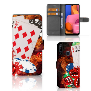 Samsung Galaxy A20s Wallet Case met Pasjes Casino