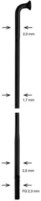 Alpina spoke sst db 2x1,7x2mm 256mm b