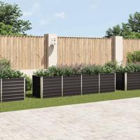 Plantenbak verhoogd 320x80x77 cm gegalvaniseerd staal antraciet - thumbnail