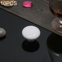 10 stuks 38mm moderne literaire kleur geglazuurde keramische kabinet lade handvat (wit)