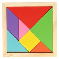 Houten Tangrampuzzel Kleur, 7st. Houten Tangrampuzzel Kleur, 7st.