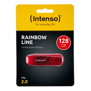 Intenso Rainbow Line USB flash drive 128 GB USB Type-A 2.0 Rood, Transparant