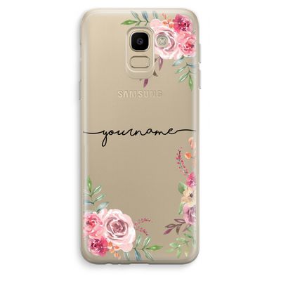 Rozen: Samsung Galaxy J6 (2018) Transparant Hoesje