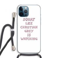 Christian Grey: iPhone 12 Pro Transparant Hoesje met koord