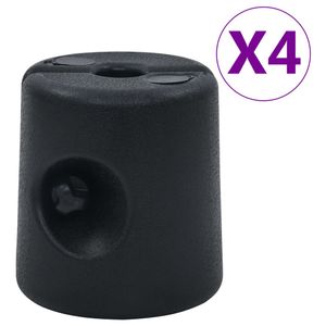 VidaXL Prieelgewichten 4 st pe zwart