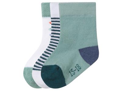 lupilu 3 Paar baby sokken (Groen/wit, 19-22) lupilu 3 Paar baby sokken (Groen/wit, 19-22)