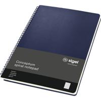 Sigel Spiraalblok Conceptum Hardcover CO824 Donkerblauw DIN A4 Geruit Aantal paginas: 80