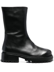 Nicole Saldaña bottes en cuir à fermeture zippée - Noir