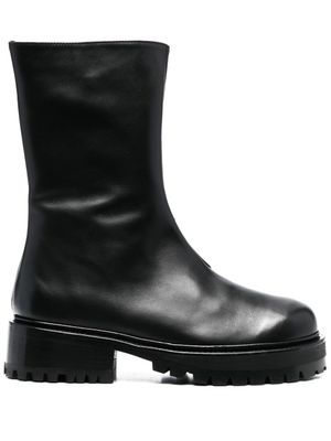 Nicole Saldaña bottes en cuir à fermeture zippée - Noir