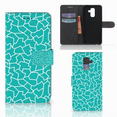Samsung Galaxy A6 Plus 2018 Hoesje Cracks Blue