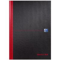 Notitieboek oxford black n' red a4 96vel blanco