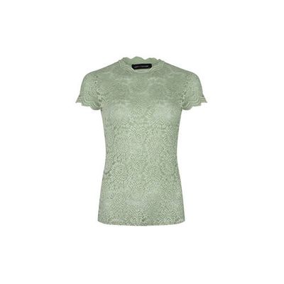 Lofty Manner top Sorella met kant lichtgroen Lofty Manner top Sorella met kant lichtgroen