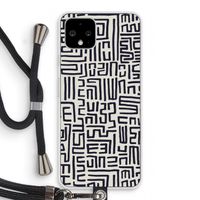 Moroccan Print: Pixel 4 Transparant Hoesje met koord