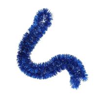 Kerstslingers - blauw - folie - 180 x 7 cm - kerstboom versiering