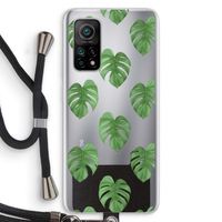 Monstera leaves: Xiaomi Mi 10T 5G Transparant Hoesje met koord