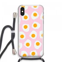 Dancing eggs: iPhone XS Max Transparant Hoesje met koord