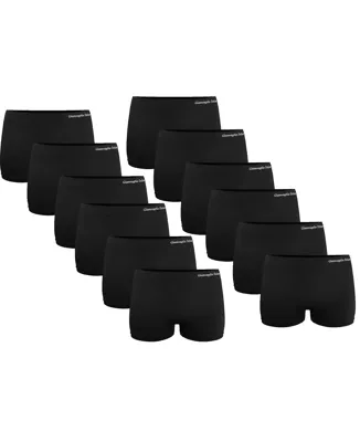 Gianvaglia 12-pak naadloze dames shorts - invisible - Multipack zwarte dames onderbroeken - Seamless boxershorts