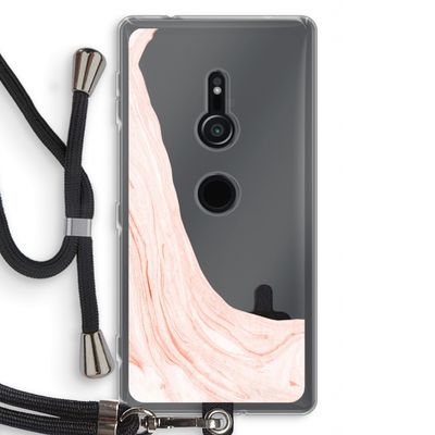 Peach bath: Sony Xperia XZ2 Transparant Hoesje met koord