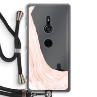 Peach bath: Sony Xperia XZ2 Transparant Hoesje met koord