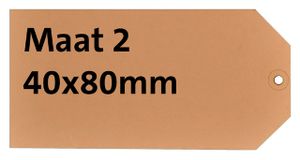 Label hf2 nr2 40 x 80 mm karton 200 gr chamois 1000 stuks