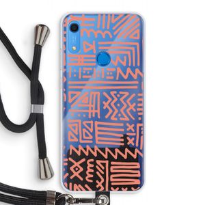 Marrakech Pink: Huawei Y6s Transparant Hoesje met koord