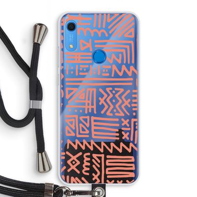 Marrakech Pink: Huawei Y6s Transparant Hoesje met koord