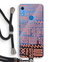 Marrakech Pink: Huawei Y6s Transparant Hoesje met koord
