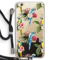 Kleurrijke papegaaien: Huawei Ascend P8 Lite (2017) Transparant Hoesje met koord