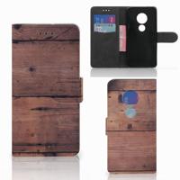 Motorola Moto G7 Play | Book Style Case | Old Wood