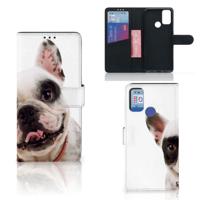 Alcatel 1S (2021) | Telefoonhoesje | Met pasjeshouder | Franse Bulldog