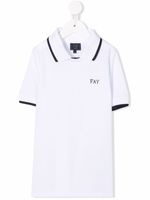 Fay Kids polo à logo brodé - Blanc