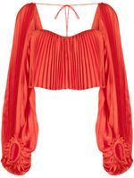 Acler blouse Moston crop à design plissé - Orange