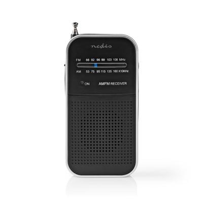 Nedis RDFM1110SI Fm/am-radio 1,5 W Zakformaat Zilver / Zwart
