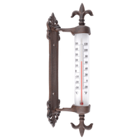Esschert Design TH84 insteekthermometer Vloeibare omgevingsthermometer Buiten Brons, Wit - thumbnail