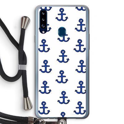 Ankers: Samsung Galaxy A20s Transparant Hoesje met koord