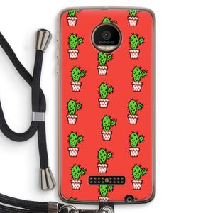 Mini cactus: Motorola Moto Z Force Transparant Hoesje met koord