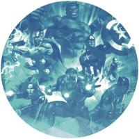 Noordwand Komar Dots Behangcirkel Marvel - Avengers - Blue Power - DD1-031
