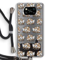 Slapende poes: Xiaomi Poco X3 NFC Transparant Hoesje met koord