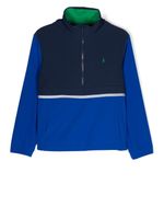 POLO RALPH LAUREN KIDS veste colour block à col zippé - Bleu