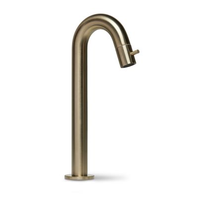 Fonteinkraan Blue Label Viby | Opbouw | Koudwater kraan | Hoog model | Rond | Geborsteld goud PVD