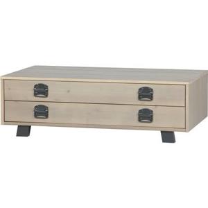 WOOOD Derby Salontafel - Grenen - Smoke - 35x110x62